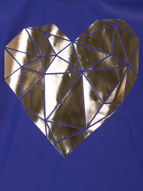 Купальник женский с металлическим принтом LOVE глубокого ультрамарина цвета - купить в интернет-магазине Conte