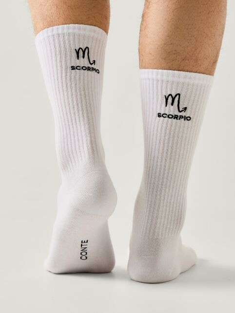 Удлинённые хлопковые носки с вышивкой «Скорпион» - купить в интернет-магазине Conte