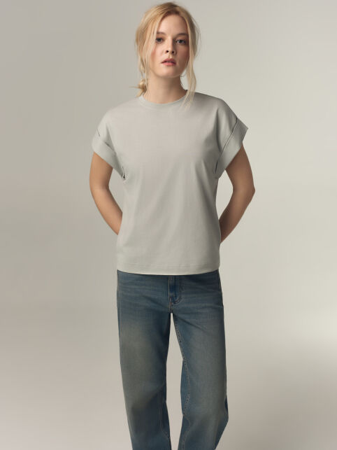 Футболка из хлопка с подворотами LBL 3519 - купить в интернет-магазине Conte