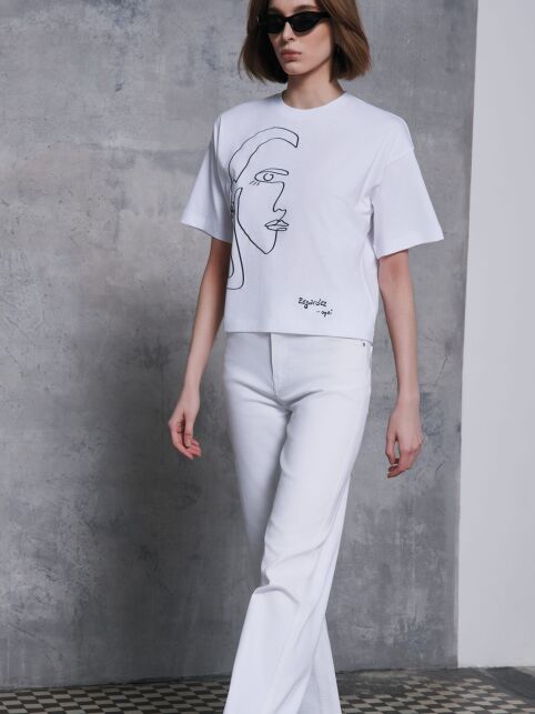 Классические белые джинсы прямого кроя CON-613 - купить в интернет-магазине Conte