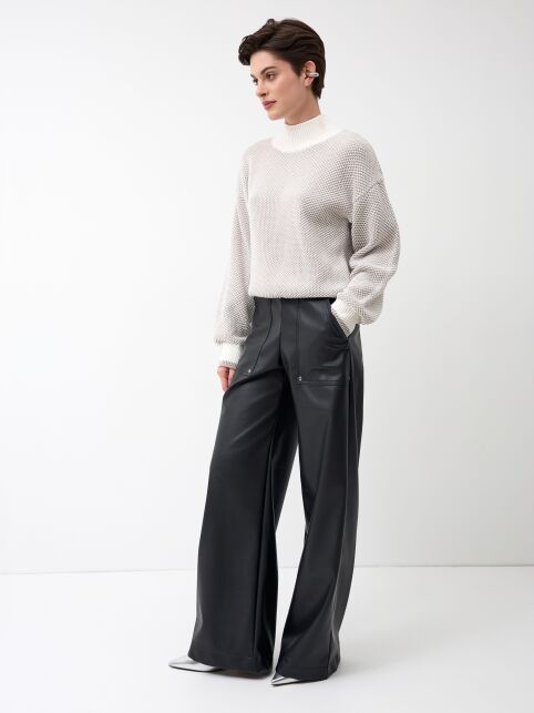 Джемпер объёмного силуэта с воротником-стойкой LDK 24118 - купить в интернет-магазине Conte