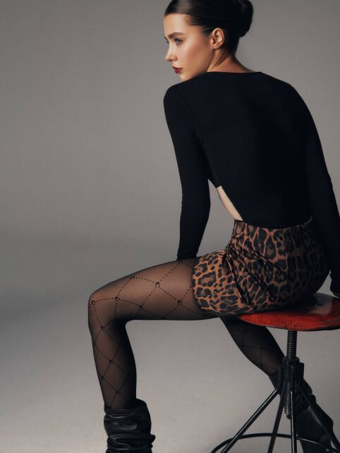 Колготки в ромбы с эффектом мелкой сетки PATTERN MESH - купить в интернет-магазине Conte