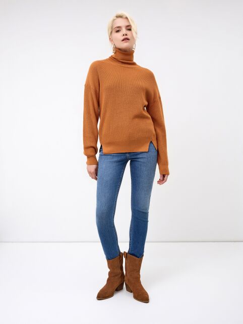 Джемпер свободного силуэта с отложным воротником стойкой LDK 24108 - купить в интернет-магазине Conte