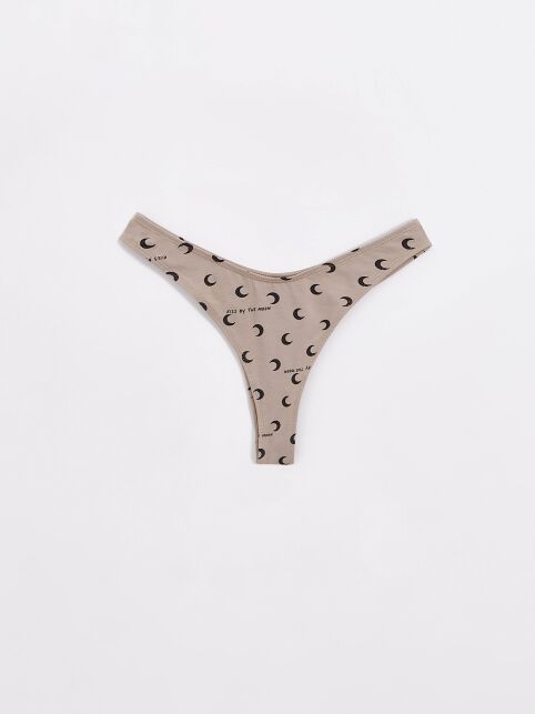 Трусы «бразилиана» с V-образной линией талии и рисунком TATTOO MOON LBR 1759 - купить в интернет-магазине Conte