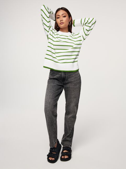 Джинсы mom из денима оксидной варки CON-590 - купить в интернет-магазине Conte