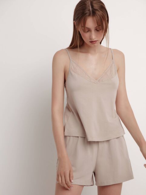 Свободный топ из анималистичного кружева и хлопка Zebra LHW 1354 - купить в интернет-магазине Conte