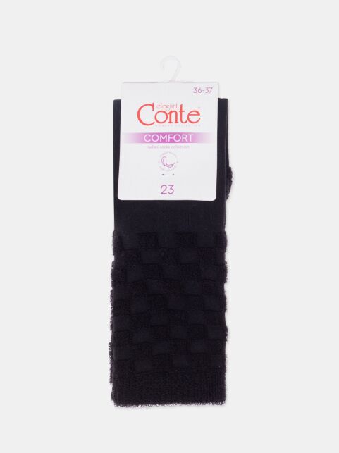 Махровые носки из хлопка с объемными рисунками «квадраты» COMFORT - купить в интернет-магазине Conte