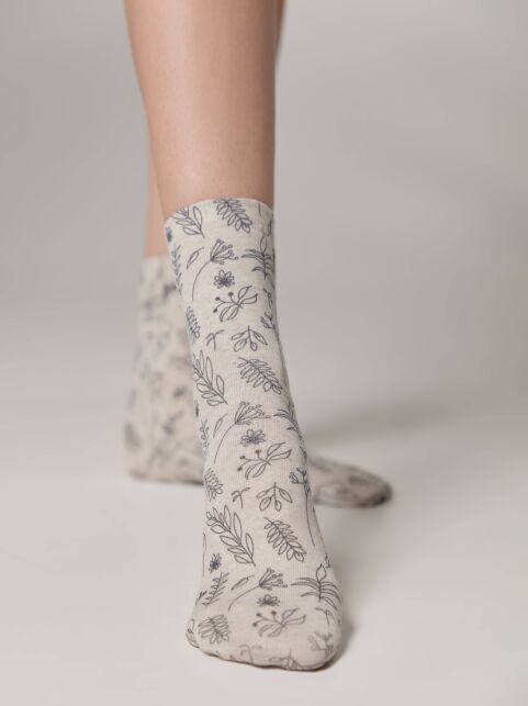 Носки из хлопка и льна «Plants journal» - купить в интернет-магазине Conte