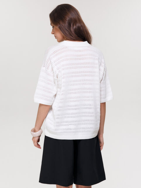 Джемпер-поло из пряжи с хлопком и модалом LDK2555 - купить в интернет-магазине Conte