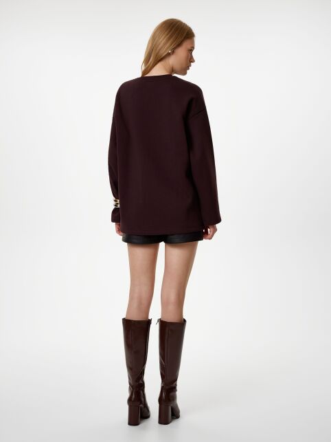 Джемпер из футера с ассиметричной планкой на горловине LD 3231 - купить в интернет-магазине Conte