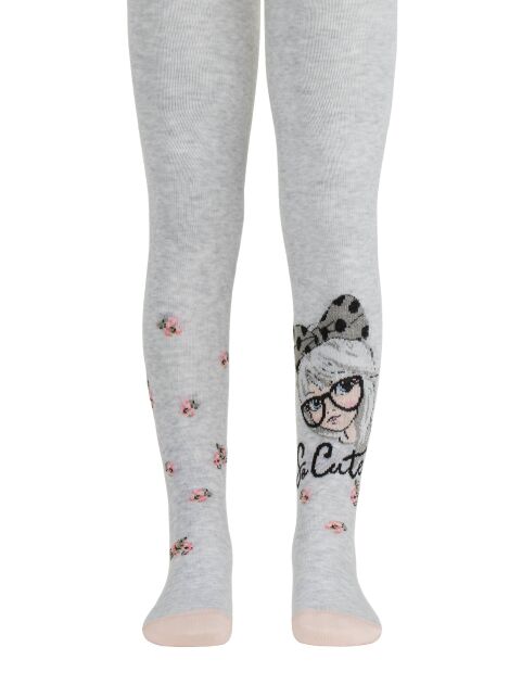 Хлопковые колготки с люрексом и рисунком «Cute» - купить в интернет-магазине Conte