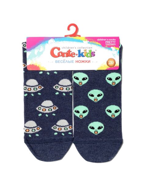 Хлопковые носки с веселыми рисунками "Веселые ножки", модель 461 - купить в интернет-магазине Conte