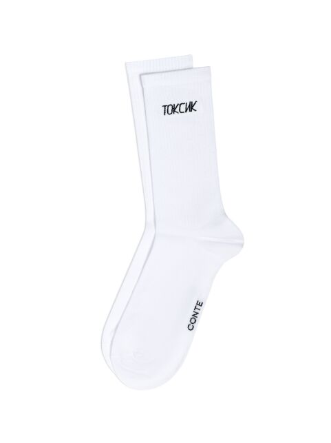 Удлиненные мужские носки в рубчик с вышивкой «Токсик» - купить в интернет-магазине Conte