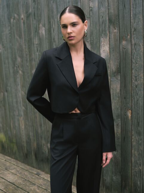 Укороченный жакет из костюмной ткани LJ 3253 - купить в интернет-магазине Conte