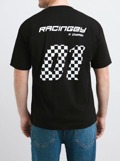 Удлиненная oversize-футболка из хлопка RACINGBYxDIWARI MD 3134 - купить в интернет-магазине Conte