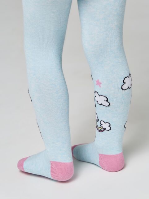 Колготки детские TIP-TOP (веселые ножки) бледно-бирюзовый - купить в интернет-магазине Conte