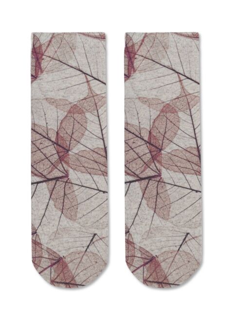 Носки с принтом FANTASY из смесовой пряжи с хлопком и льном, модель 255 - купить в интернет-магазине Conte