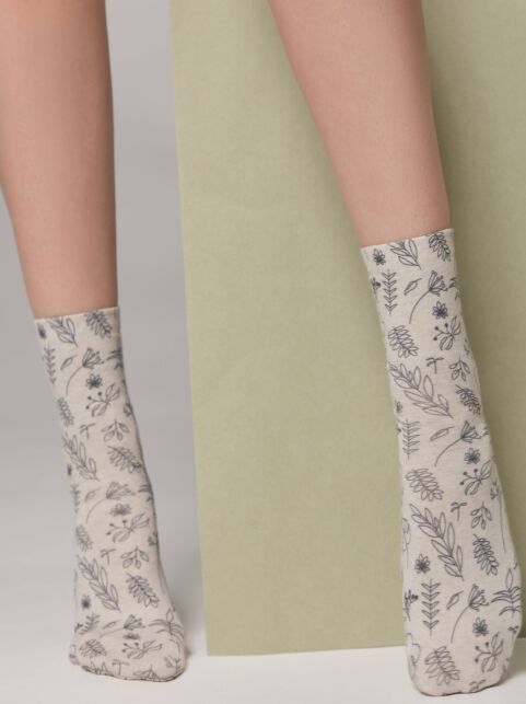 Носки из хлопка и льна «Plants journal» - купить в интернет-магазине Conte