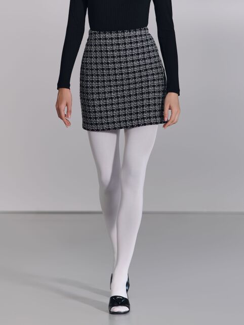 Черная юбка А-силуэта из твида LU 2904 - купить в интернет-магазине Conte