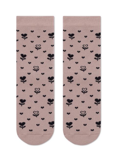 Махровые носки из хлопка с рисунками «Цветы» - купить в интернет-магазине Conte