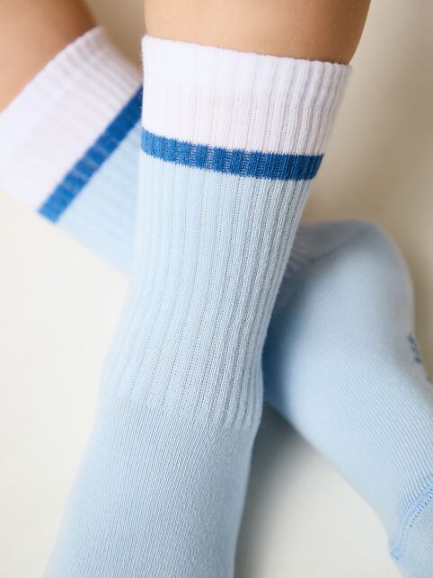 Удлиненные носки с контрастной линией на резинке - купить в интернет-магазине Conte