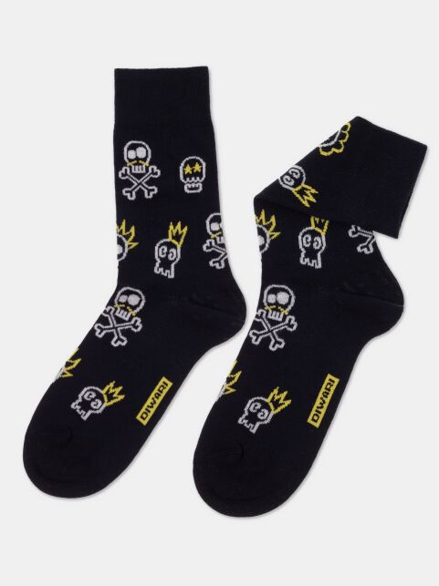 Хлопковые носки с рисунком «Skeleton» - купить в интернет-магазине Conte