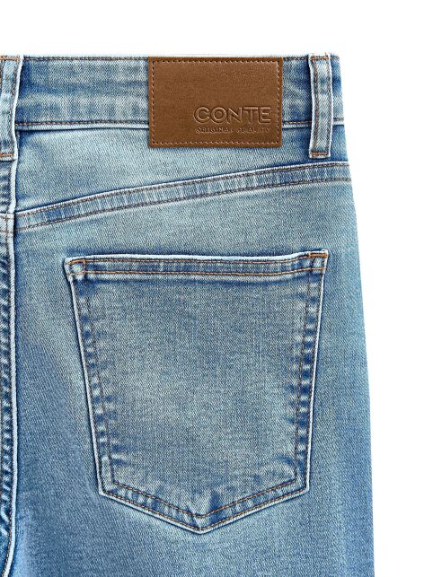 Джинсы skinny с ассиметричным низом и эффектом разрушений CON-720 - купить в интернет-магазине Conte