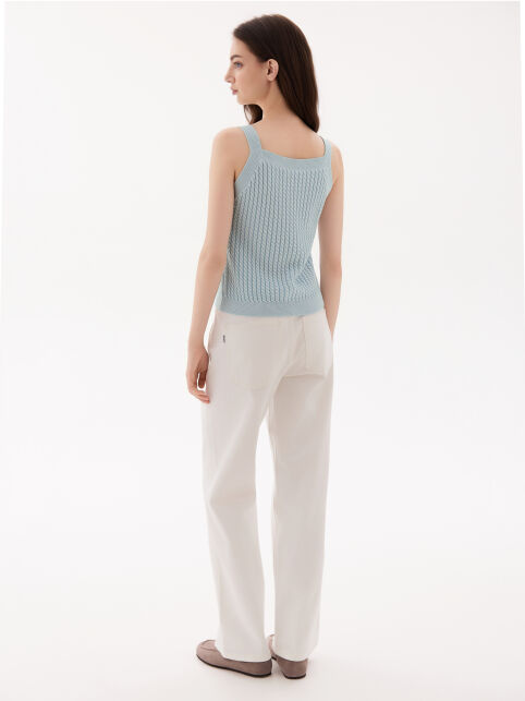 Топ фактурного переплетения из пряжи с хлопком и модалом LDK2568 - купить в интернет-магазине Conte