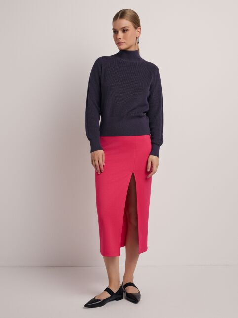 Юбка-midi из костюмного полотна с разрезом LU 3017 - купить в интернет-магазине Conte