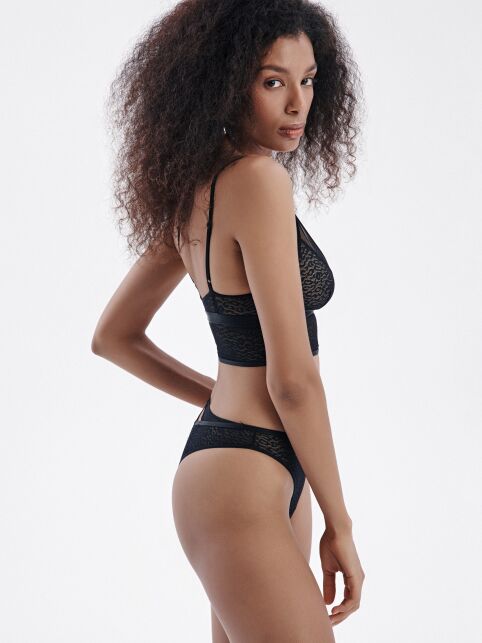 Бюстье из анималистичного кружева и сетки SAVAGE LBE 2534 - купить в интернет-магазине Conte