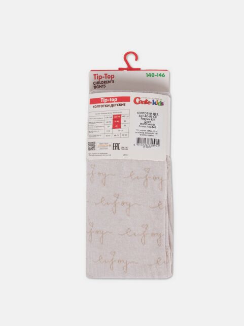 Колготки из хлопка с надписями «Enjoy» - купить в интернет-магазине Conte