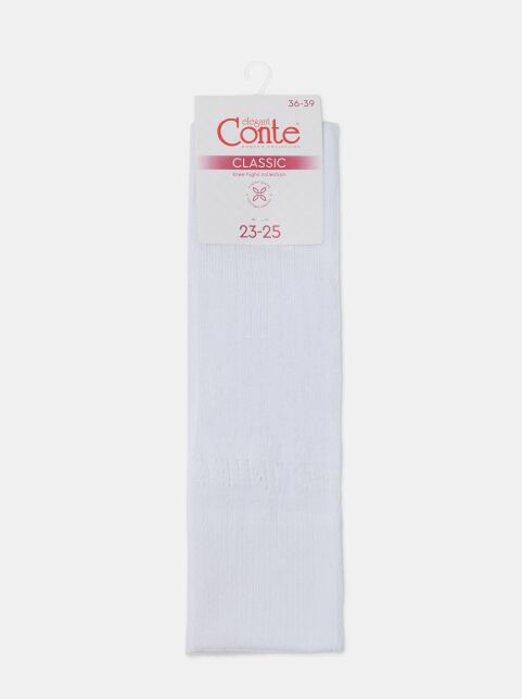 Гольфы из хлопка в ажурные ромбы и отсылкой к логотипу бренда, модель 006 - купить в интернет-магазине Conte