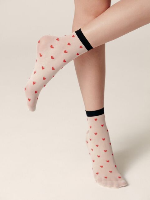 Носки с рисунком «сердечки» - купить в интернет-магазине Conte