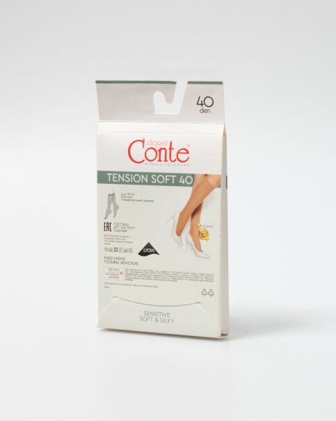 Плотные эластичные женские гольфы TENSION SOFT 40 (1 пара в упаковке) цвет бронза - купить в интернет-магазине Conte