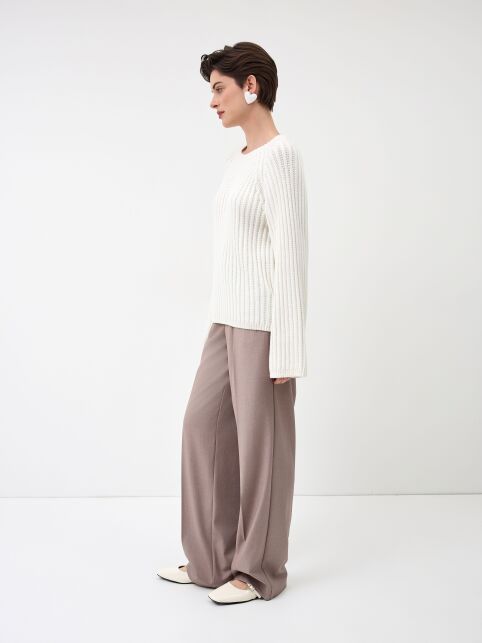 Джемпер объёмного силуэта из хлопковой пряжи LDK 24117 - купить в интернет-магазине Conte