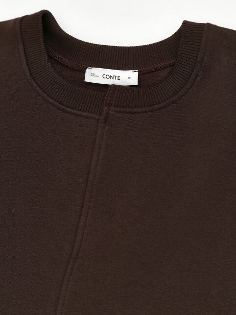 Джемпер из футера с ассиметричной планкой на горловине LD 3231 - купить в интернет-магазине Conte