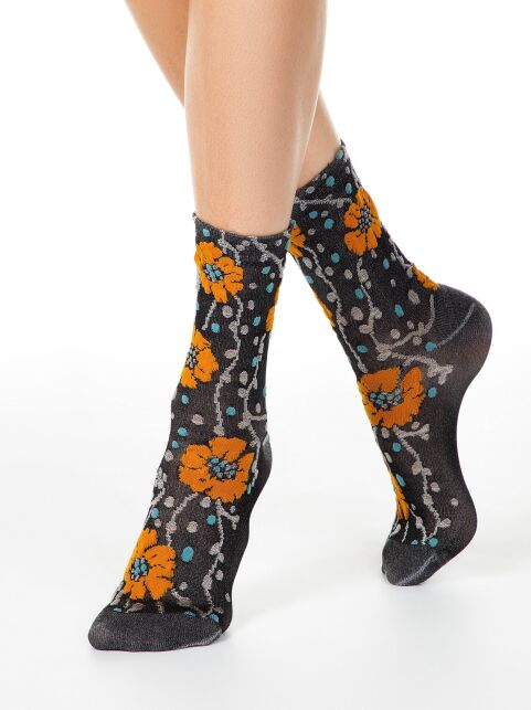 Носки FANTASY c цветочным рисунком из лимитированной коллекции - купить в интернет-магазине Conte