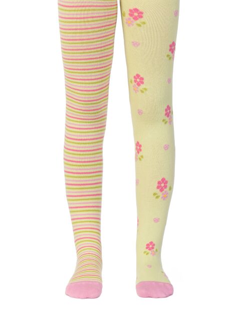 Колготки хлопковые детские TIP-TOP (веселые ножки) салатовый - купить в интернет-магазине Conte