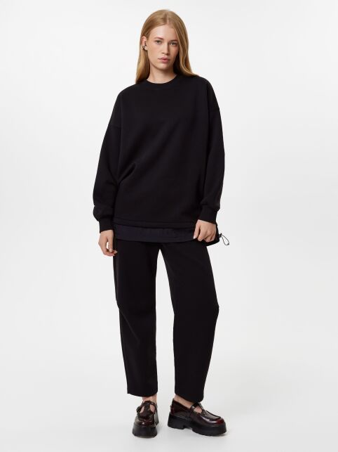 Джемпер из футера с фактурной вставкой по низу LD 3224 - купить в интернет-магазине Conte