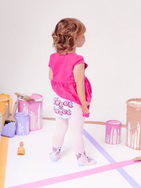 Колготки детские TIP-TOP (веселые ножки) светло-розовый - купить в интернет-магазине Conte