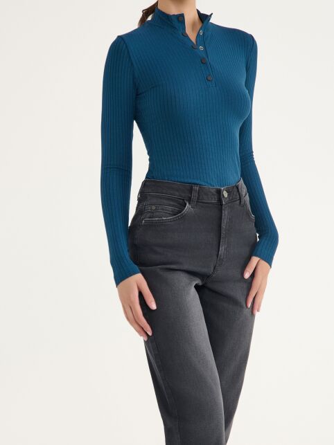 Боди в рубчик из вискозы с планкой на кнопках LBD 2791 - купить в интернет-магазине Conte