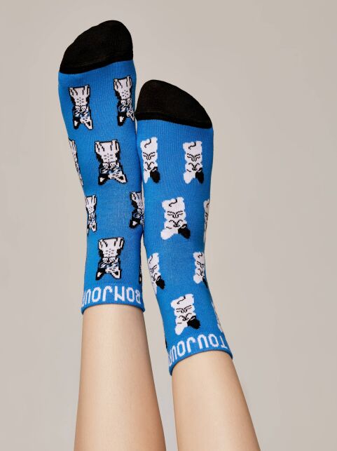 Хлопковые носки с рисунком «French bulldog» - купить в интернет-магазине Conte