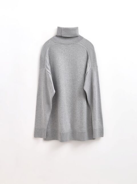 Джемпер с отложным воротником-стойкой и разрезами по бокам LDK 24109 - купить в интернет-магазине Conte