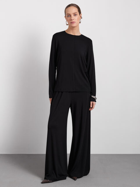 Лонгслив из вискозы с декоративными швами LD 3506 - купить в интернет-магазине Conte