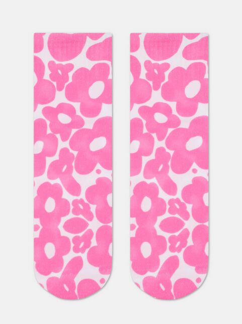 Укороченные носки с хлопком «Flowers» - купить в интернет-магазине Conte
