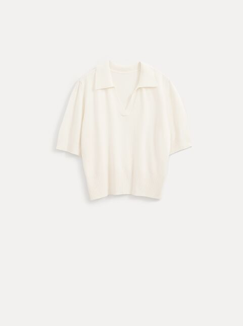 Джемпер-поло прямого силуэта из пряжи с вискозой LDK2578 - купить в интернет-магазине Conte