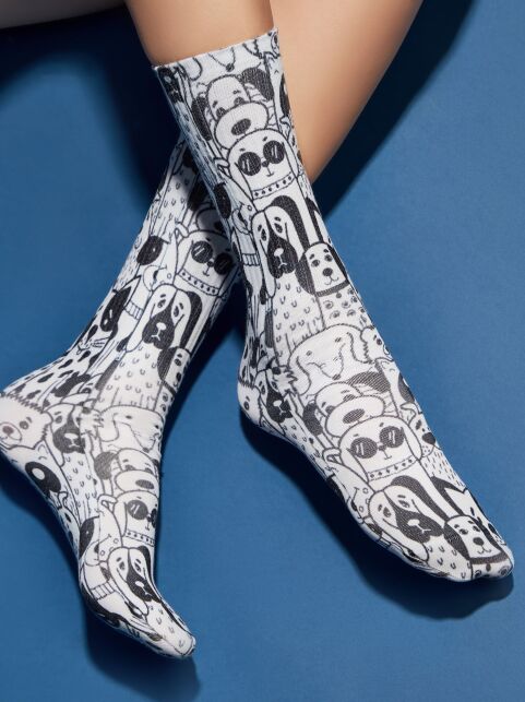 Удлиненные носки с хлопком «Dogs» - купить в интернет-магазине Conte