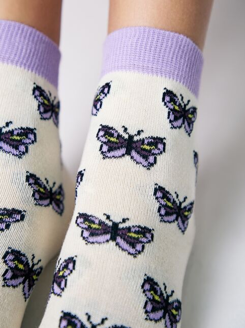 Хлопковые носки TIP-TOP с рисунком "Бабочки" - купить в интернет-магазине Conte