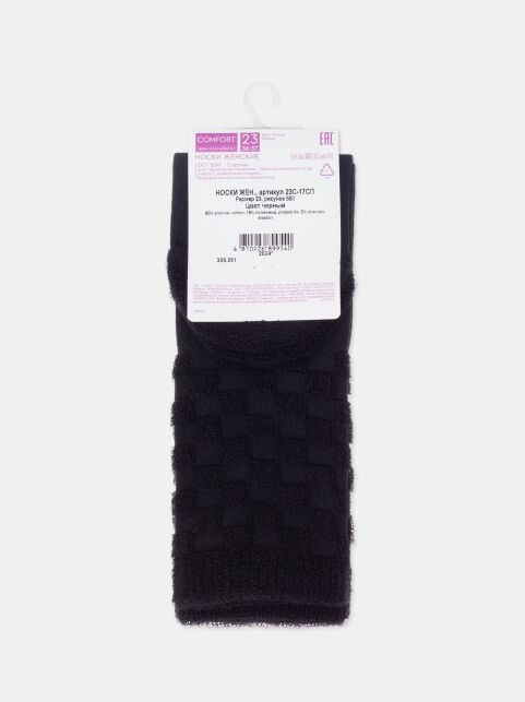 Махровые носки из хлопка с объемными рисунками «квадраты» COMFORT - купить в интернет-магазине Conte