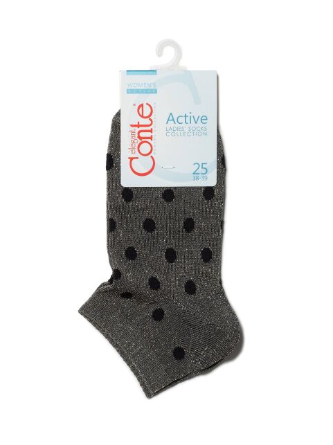 Укороченные блестящие носки с рисунком «в горошек» FANTASY - купить в интернет-магазине Conte